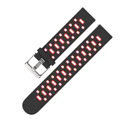 Спортивний ремінець Primo Perfor Classic для годинника Samsung Gear S2 Classic SM-R372/R735 Black Red - мініатюра 3