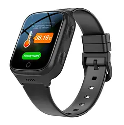 Дитячий смарт годинник Lemfo K7L з сім картою, GPS трекером, 4G LTE, пульсометром, термометром, датчиком зняття з руки, крокоміром та прослуховуванням Чорний - мініатюра 3
