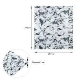Панель стінова Sticker Wall 3D 700х770х3мм Мармур SW-00001995 - мініатюра 3