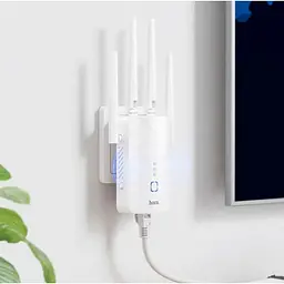 Портативний модем Репітер HOCO HI35 підсилювач Wi-Fi сигналу на 4 антени WiFi4, 300Mbps, 2.4 ГГц Чорний