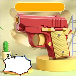 Дитячий іграшковий пістолет-антистрес Red / Yellow - мініатюра 3