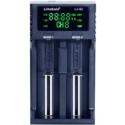 Зарядний пристрій для акумуляторів Liitokala 2 Slots, LCD дисплей, Li-ion/Ni-MH/Ni-Cd/AA/ААA/AAAA/С (Lii-S2)