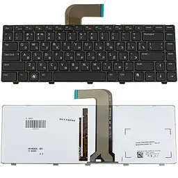 Клавіатура для ноутбука DELL (Inspiron: 5520, M4110, M5040, M5050, N4110, N5040, N5050, Vostro: 1540, 3550, XPS: L502) rus, black, підсвічування клавіш - мініатюра 2