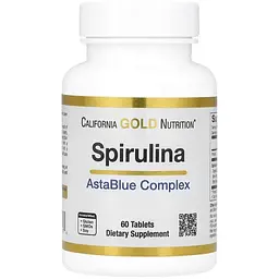 Спіруліна California Gold Nutrition Spirulina, 60 таблеток