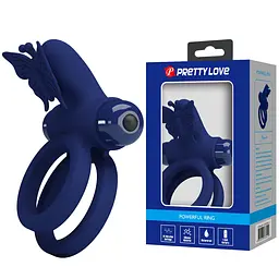 Віброкільце Pretty Love Passionate Ring синій - мініатюра 9