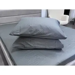 Наволочка Ecotton Natural Grey сатин 70х70 см 2 шт. сіра (24751) - мініатюра 3