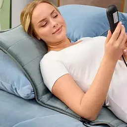 Масажний матрац із підігрівом full body massage mattress Сірий, масажна накидка з підігрівом на стілець ліжко - мініатюра 3
