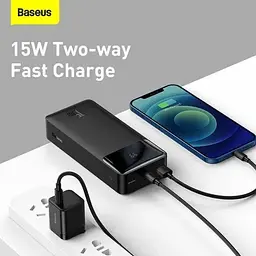 Портативна батарея Baseus Bipow Digital Display 30000 mAh 15W PPDML-K01 Black - мініатюра 8