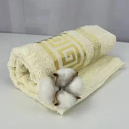 Рушник для обличчя махровий Febo Vip Cotton Grek Туреччина 6388 молочний 50х90 см