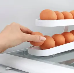Контейнер для яєць Egg Pan · Дворівневий органайзер – підставка для зберігання яєць у холодильнику - мініатюра 3