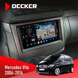 Штатна магнітола Mercedes-Benz Vito 2003-2014 Decker D10-011 4x64, DSP, 4G, 360 Decker (НФ-00006060)