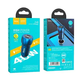Адаптер автомобільний Tough dual port car charger Z48 2*Type-C 40W коричневий - мініатюра 2