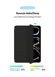 Чехол-книжка для планшета Apple iPad Pro 13 (2024)/Pro 13 (2025) M5, Original Smart Case, black, 13 , подставка на планшет, искусственная кожа, микрофибра, магнитная крышка с автоотключением экрана, ArmorStandart (ARM74639) - мініатюра 4