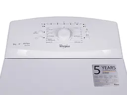Пральна машина Whirlpool вертикальна, 5кг, 800, A++, 60см, білий (AWE5080) - мініатюра 4