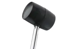Киянка гумова Intertool 900 г х 90 мм чорна ручка метал - мініатюра 3