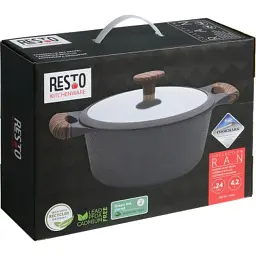 Каструля Resto Ran чорна 24 см 4,2 л (93903) - мініатюра 12