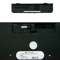 Бездротова клавіатура та мишка маленька чорна Multimedia Keyboard Wireless 2.4GHz - мініатюра 4