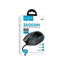 Комп'ютерна миша Hoco GM37 Wonderful GaXiaoming LuXiaominous Wired Mouse Black - мініатюра 2