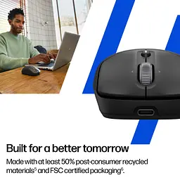 Мишка HP 700 Rechargeable Wireless/Bluetooth Black (AZ7B0AA) - мініатюра 4