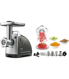 Tefal М'ясорубка HV8 Successor, 2200Вт, 4.5кг/хв, 3 решітки, насадка для ковбас, кеббе, 4 терки, пластик/метал, чорний - мініатюра 9