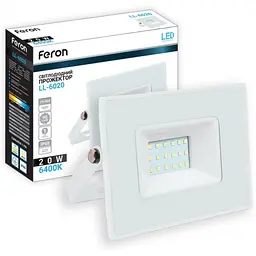 Прожектор світлодіодний Feron LL-6020, 20 Вт 6400K білий (40052) - мініатюра 2