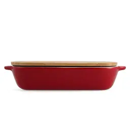 Форма для випічки з кришкою KitchenAid керамогранітна 31,2x18,8x7,2 см 1,9 л колір червоний (CC006106-001) - мініатюра 2