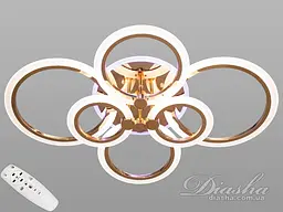 Люстра стельова LED Diasha A8022/6G, 105W, 3200K-6000K, золото, сучасний стиль для дому