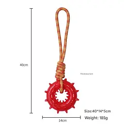 Іграшка для жування Derby TPR Ring + Rope Dog Toy - мініатюра 2