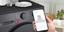 LG Пральна машина фронтальна, 9кг, 1200, A, 48см, дисплей, пара, інвертор, чорний - мініатюра 3