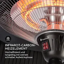 Інфрачервоний обігрівач Blumfeldt Venice Heat Stand 1000/2000Вт (10032567) - мініатюра 6