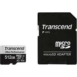Карта пам'яті Transcend microSDXC 340S 512GB UHS-I U3 V30 A2 + adapter SD (TS512GUSD340S) [141992]