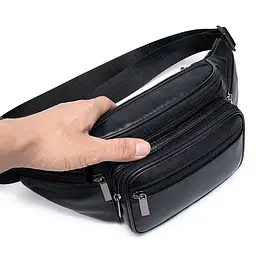Сумка на пояс з овечої шкіри Vintage 16х12х6 см sum0015049 - мініатюра 3