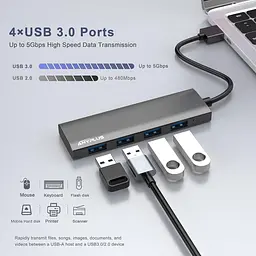 USB хаб ANYPLUS HT-00603C USB-C 3.0 4в1 (SKU-172) - мініатюра 3