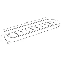 Полиця велика МВМ My Home BP-18 клейка біла з сірим (BP-18 WHITE/GRAY) - мініатюра 2