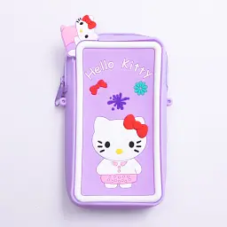 Сумочка-футляр для телефону Yiwu Hello Kitty силіконова на блискавці 17x9x2 см, бузковий HP-55-21V - мініатюра 3