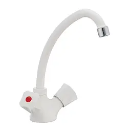 Змішувач для кухні Plamix Omega-271 білий PM0020, Білий