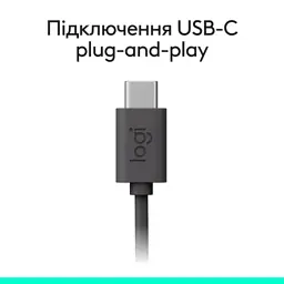 Навушники Logitech H390 USB-C Midnight Black (981-001576) - мініатюра 4