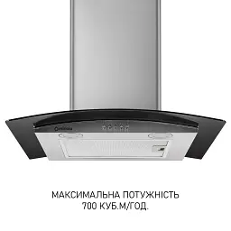 Витяжка декоративна зі склом Minola MTG 6242 I LED - мініатюра 2