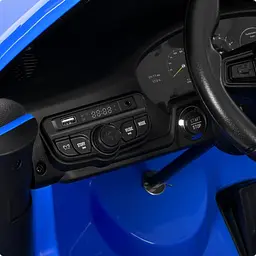 Дитячий електричний автомобіль Bambi Porsche 24V двомісний до 50 кг Синій (DE-169-E-915) - мініатюра 6