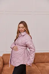Куртка-сорочка 2в1 для вагітних демісезонна Alabama розмір XXL Lullababe Пудровий - мініатюра 3