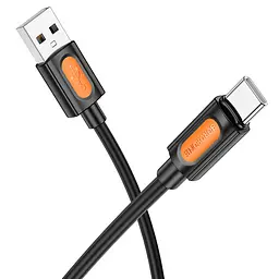 Дата кабель Borofone BX114 Structure USB to Type-C 3A (1m) Black - мініатюра 2