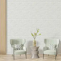 Самоклеюча декоративна стельова стінна 3D панель Sticker Wall фігури 700x700x5мм 114 SW-00000006 - мініатюра 5