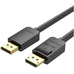 Кабель мультимедійний DisplayPort M to DisplayPort M 1.5m black Vention (HACBG)