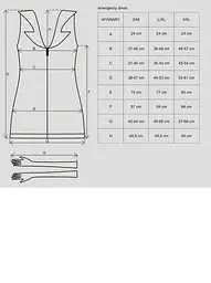 Еротичний костюм Obsessive Emergency dress S/M білий - мініатюра 3