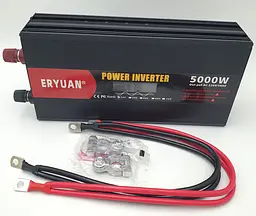 Автоінвертор 12 V-220 V перетворювач напруги з чистою синусоїдою для котла, насоса та холодильника 5000 W Eryuan 12 V-220 V 5000 Вт