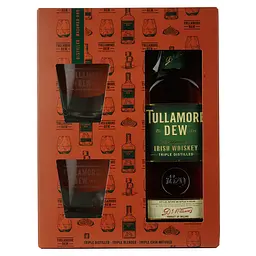 Віскі Tullamore Dew Original Irish Whiskey + 2 склянки в коробці, 40%, 0,7 л (567646)