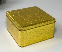 Банка Чеканка золота 450 г квадратна 15.5x15.5x8.3 см