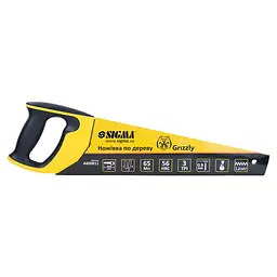 Ножівка по дереву Sigma 400 мм 3TPI Grizzly (4400811) - мініатюра 2