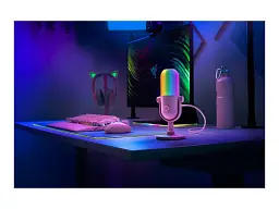 Мікрофон для ПК/ для стрімінгу, подкастів Razer Seiren V3 Chroma Quartz (RZ19-05060300-R3M1) - мініатюра 4