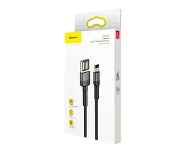Кабель Baseus Cafule Cable(Special Edition)USB For iP 1m Grey+Black - мініатюра 2